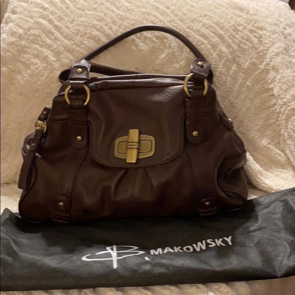 Brown leather purse